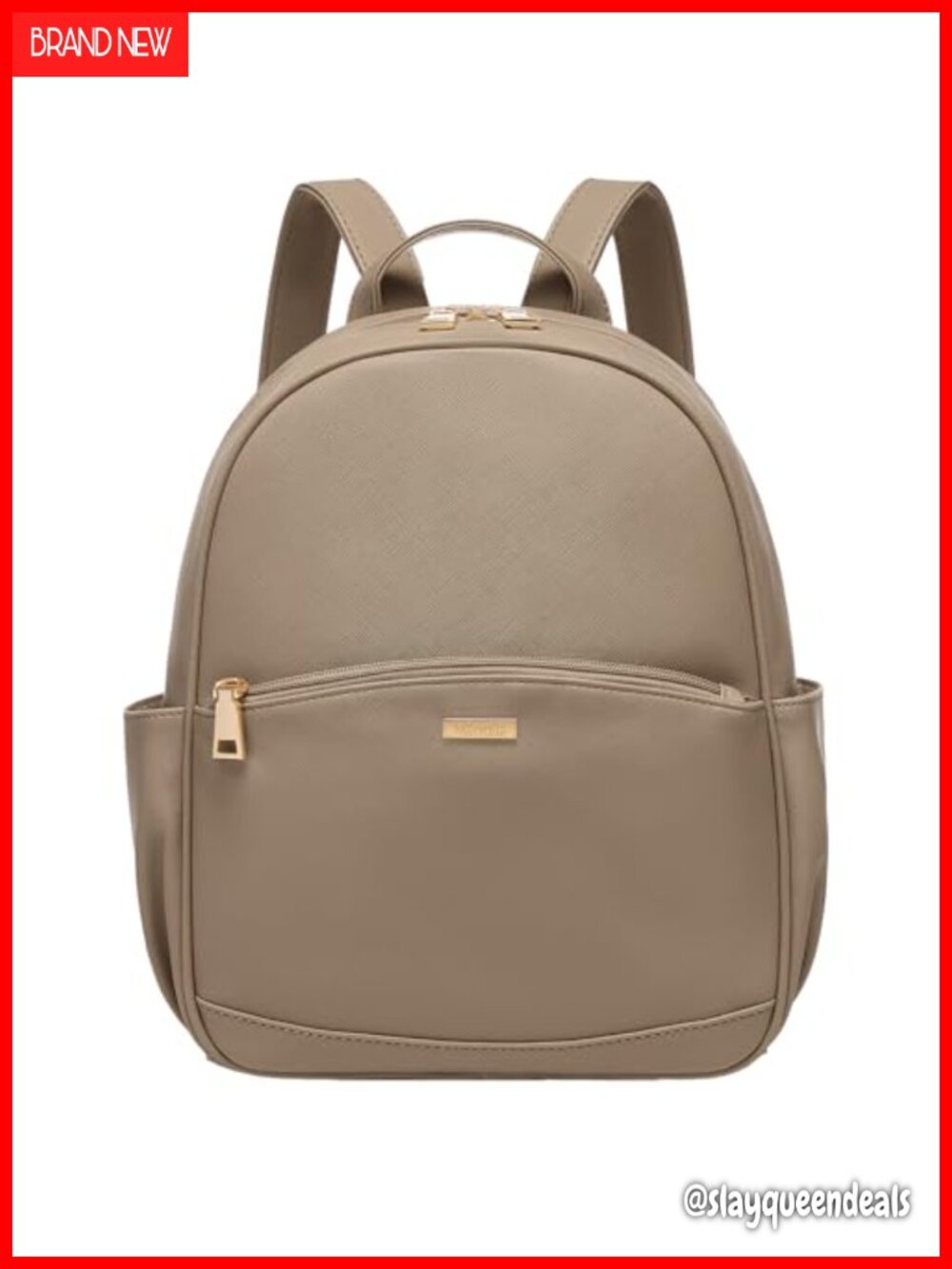 Vegan Leather Mini Backpack for Women - Small Cute Backpack with Multiple